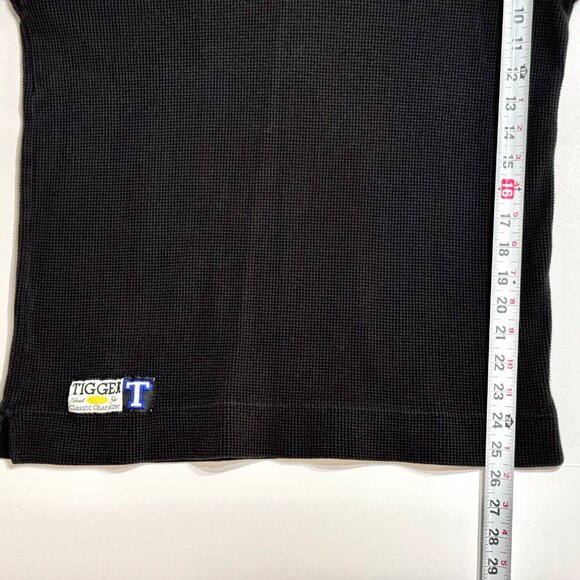 Vtg Disney Store Winnie the Pooh Tigger Waffle Henley Shirt Contrast Collar - Picture 14 of 16